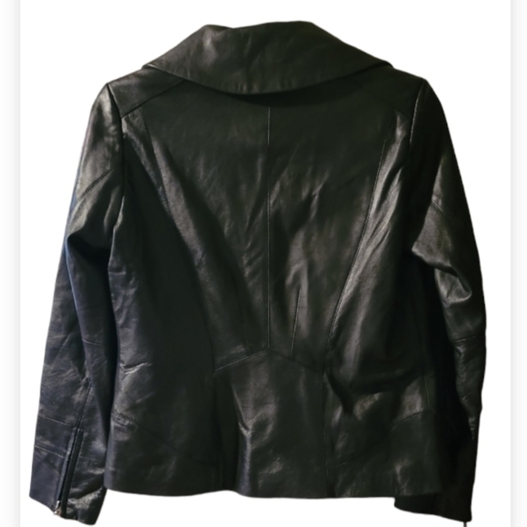 LEATHER JACKET, PAMELA MCCOY, BLACK - Picture 3 of 7